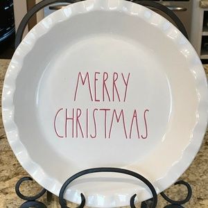 Rae Dunn MERRY CHRISTMAS Pie Plate Dish 10"